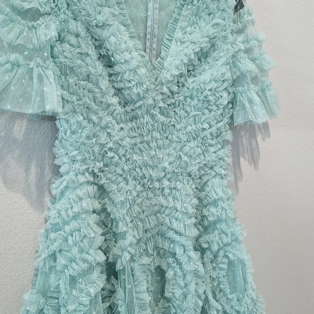 Needle & Thread Verity Ruffle V-Neck Mini dress - Picture 5 of 7